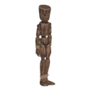 Stands at attention