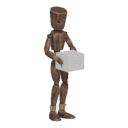 Carries a box