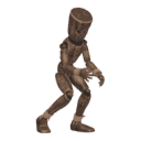 Walks crouched - back-right