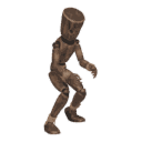 Walks crouched - forward-right