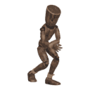 Walks crouched - wounded