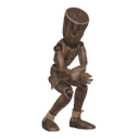 Crouches in cover - wounded