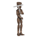 Falls through the air - with a pickaxe
