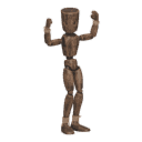 Flexes muscles