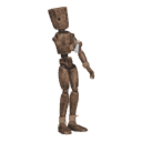 Gets hit - from the front, with a flashlight