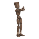 Gets hit - from the front, with a pistol