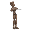 Gets hit - from the front, with a rifle