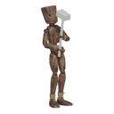 Gets hit - from the front, with a two-handed weapon
