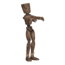 Gets hit - from the front, zombie-like