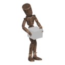 Gets hit - from the left, with a box