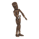 Gets hit - from the left, with a flashlight