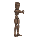 Gets hit - holding a pistol