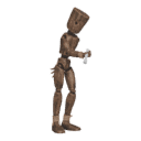 Gets hit - from the right, with a flashlight