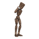 Gets hit - from the right, with a grenade