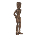 Stands - with hands tied
