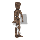 Stands - with a sword and shield