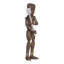 Stands - with a two-handed weapon
