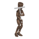 Jumps - rising, with a pickaxe