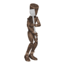 Jumps - rising, with a two-handed weapon