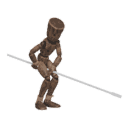 Jumps - takeoff, with a spear