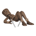 Gets knocked down - with two blades