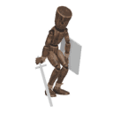 Lands - soft, with a sword and shield