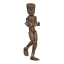 Leans on a wall