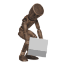 Lifts a box