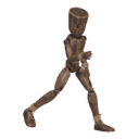 Runs diagonally - forward-left
