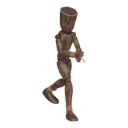 Runs with a pistol