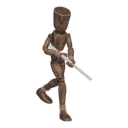 Runs with a rifle