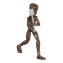 Runs - with a two-handed weapon
