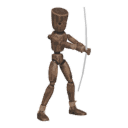 Sidesteps - left, with a bow