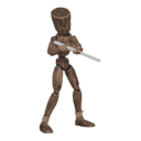 Sidesteps with a rifle - left