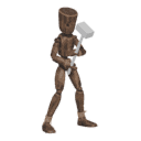 Sidesteps - left, with a two-handed weapon