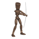 Sidesteps - right, with a bow
