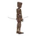 Turns in place - left, with a bow