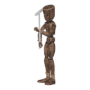 Turns in place - right, with a pickaxe