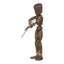 Turns in place - right, with a rifle