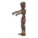 Turns in place - right, zombie-like