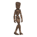 Walks diagonally - back-right