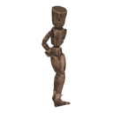 Walks diagonally - forward-right, with hands tied