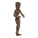 Walks diagonally - forward-right, sneaking