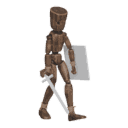 Walks - with a sword and shield