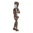Starts walking - with a two-handed weapon