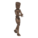 Stops - from a walk, with a pistol